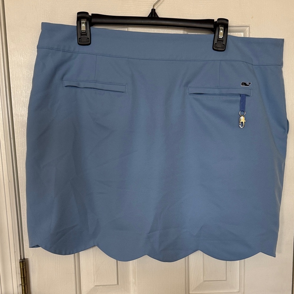 Vineyard Vines Blue Scalloped Skirt